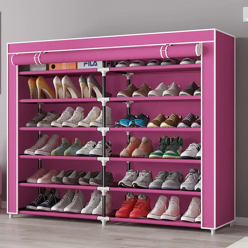 Multi-functional Foreign trade simple household shoe storage rack large space dustproof simple shoe rack Durable Oasis Select