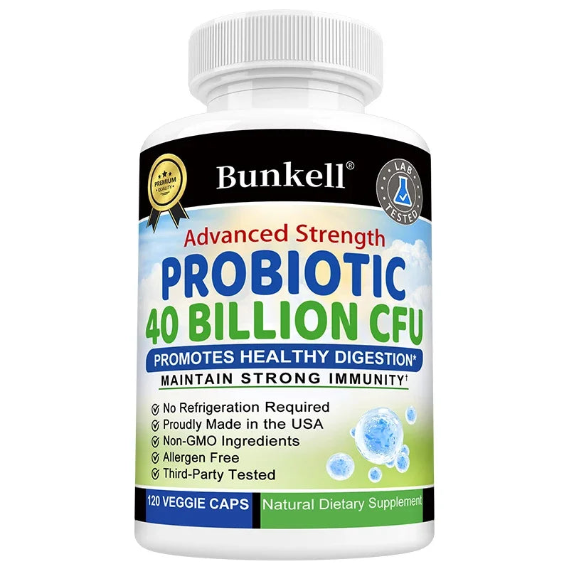 Probiotic 40 Billion CFU – Gut Health, Digestion & Immunity Support Probiotic Supplement Oasis Select 120 count-1 bottle