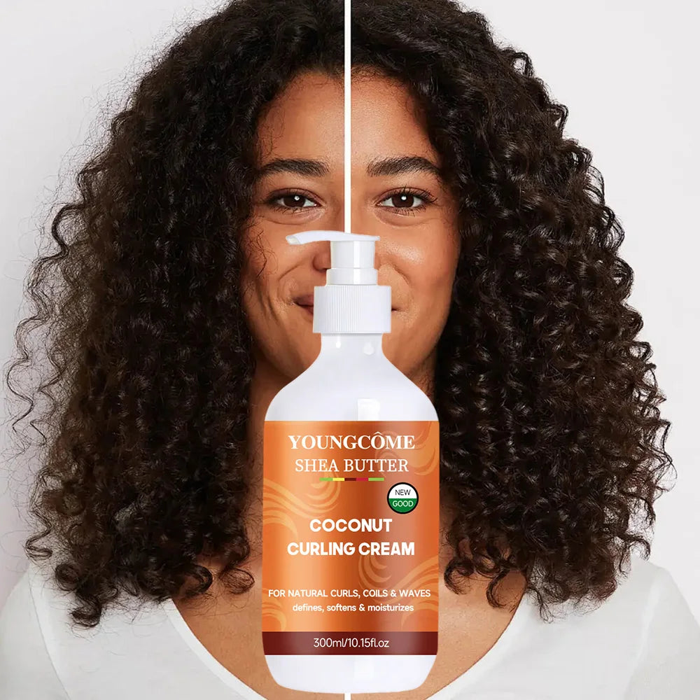 YOUNGCOME Coconut Curl Cream – Hydrating Botanically-Based 100ml Curl Styling Cream Oasis Select