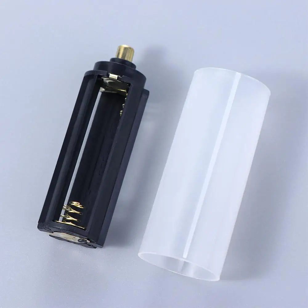 2 In 1 Plastic 18650 Battery Tube White Casing Sheath Tube AAA Battery Storage Boxes Holder organizer for Flashlight Torch Lamp Oasis Select