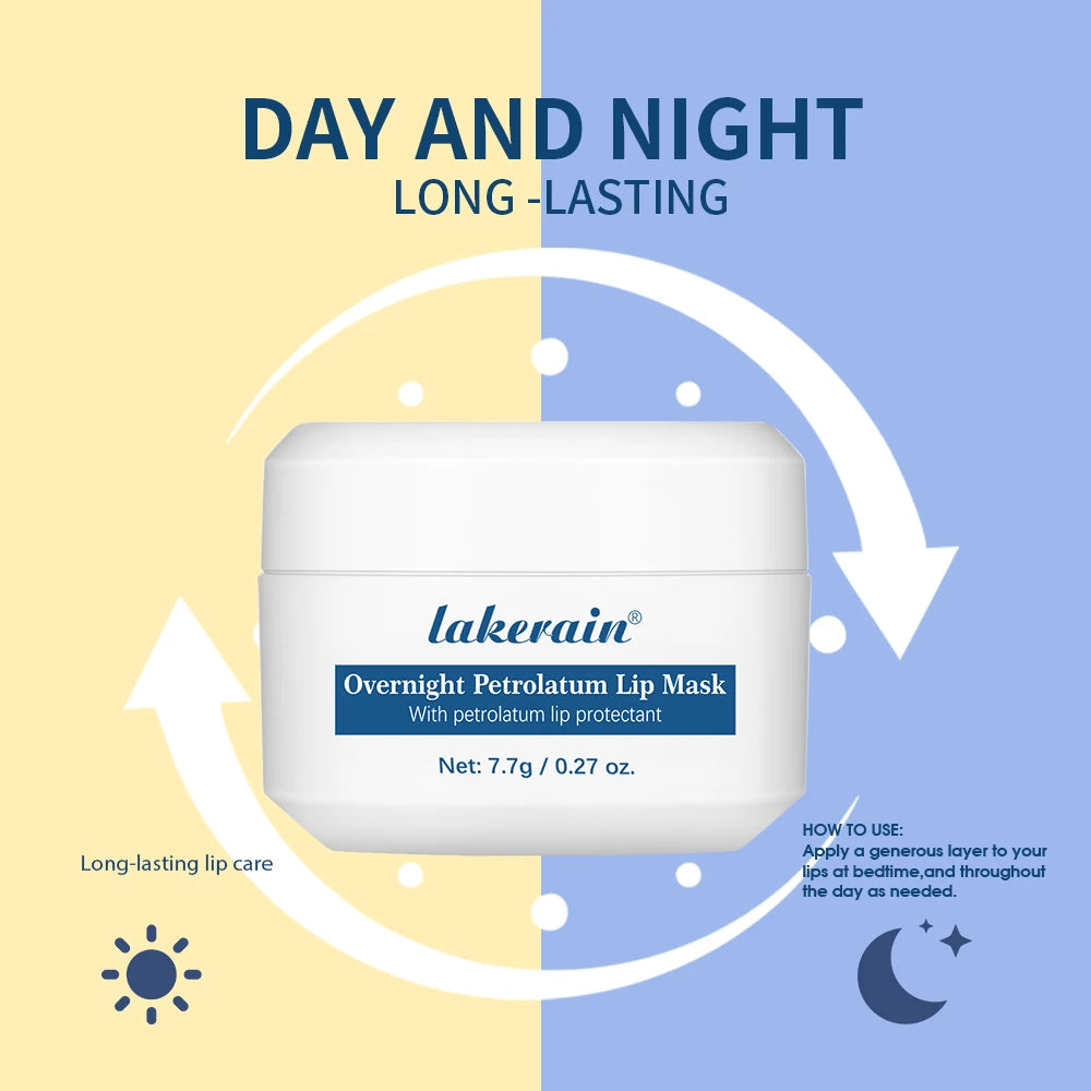 Overnight Petrolatum Lip Mask Long-lasting Moisturizing Nourishing Repair Improve Dry Lips Reduce Wrinkles Hydration Lip Balm Oasis Select