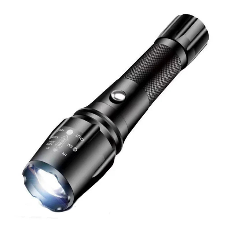 Super Bright LED Flashlight Aluminum Alloy Tactical Flashlights Telescopic Zoom Torch 5 Modes Portable Emergency Light Oasis Select