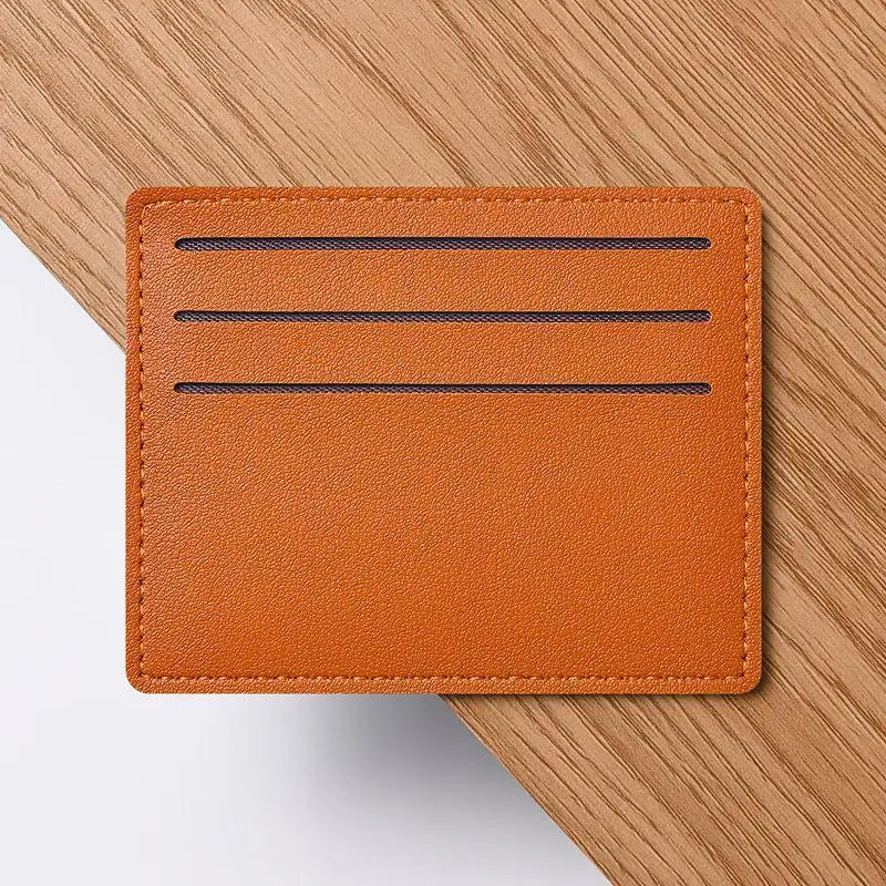 Minimalist Slim PU Card Holder – 6-Slot Pocket Wallet Case Slim Card Holder Oasis Select A1