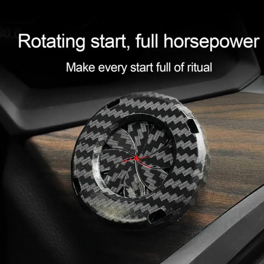 Universal Car Start Stop Button Cover Ring – ABS Black Trim
