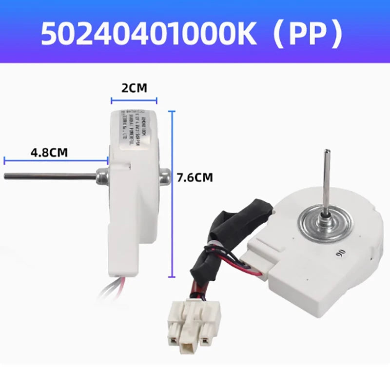 DC12V 4.5W Cooling Motor Fan Fridge Refrigerator 50240401000k Low Consumption Quiet Replacement for Kitchen Appliance Oasis Select