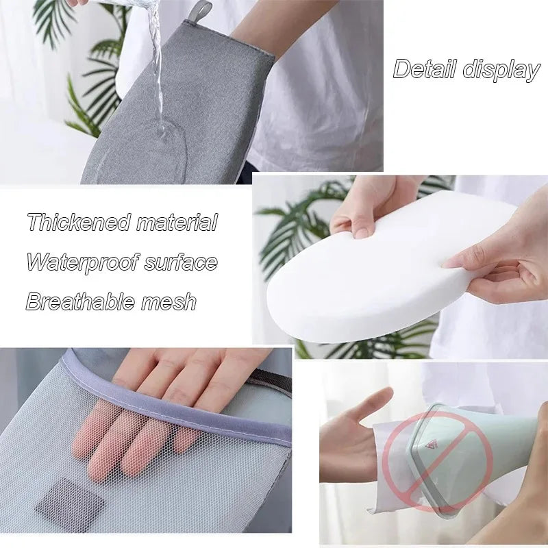 Washable Ironing Board Mini Anti-scald Gloves Iron Pad Cover Heat-resistant Stain Resistant Ironing Board for Clothing Store Oasis Select