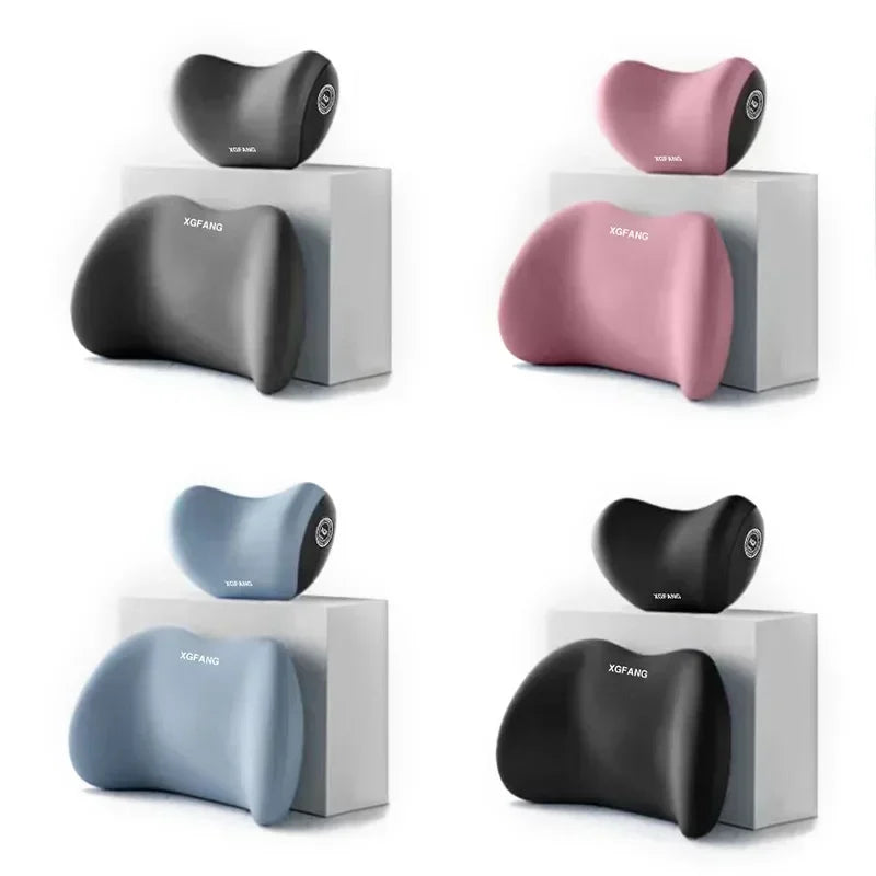 Cervical Support Pillow Universal Car Headrest Lumbar Memory Foam Backrest Pillow Office Car Interior Accessories Comfort Oasis Select