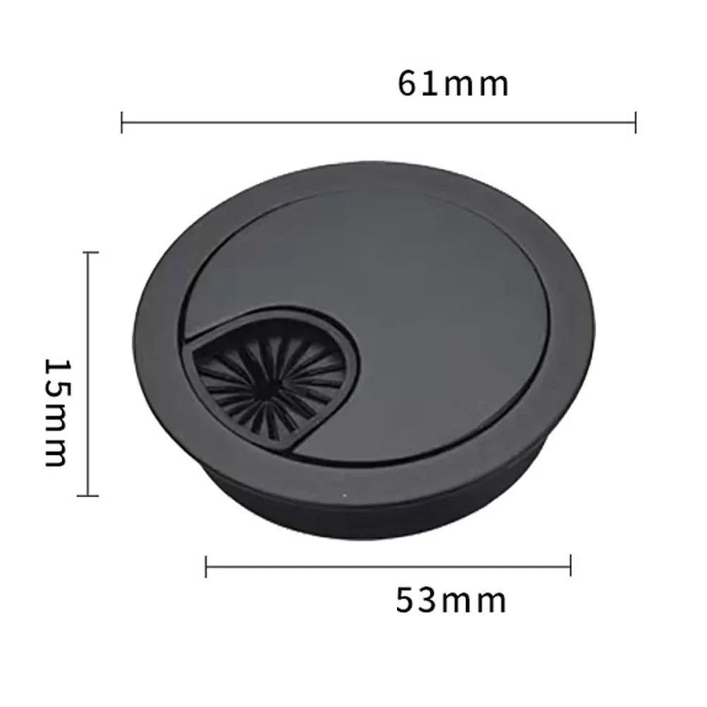 Mm Chrome Brush Cable Hole Cover Convenient Use Desktop Neat Detachable Body Detachable Design Easily Inserted Oasis Select