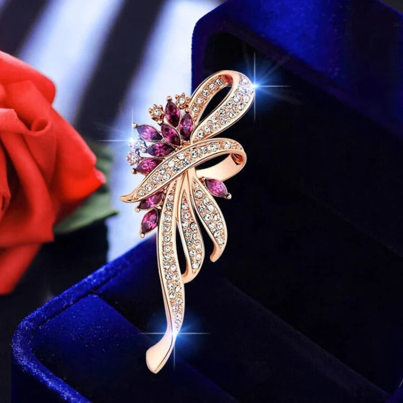 Brooch Pin Diamond Corsage High-end Women's Delicate Corsage Suit Pin Holiday Gifts Oasis Select