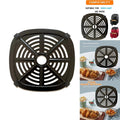 Air Fryer Grill Crisper Tray For Dash 2.6QT Tasti-Crisp Digital Air Fryer With Air Fryer Rubber Feet Oasis Select Black Gray 17.5CM