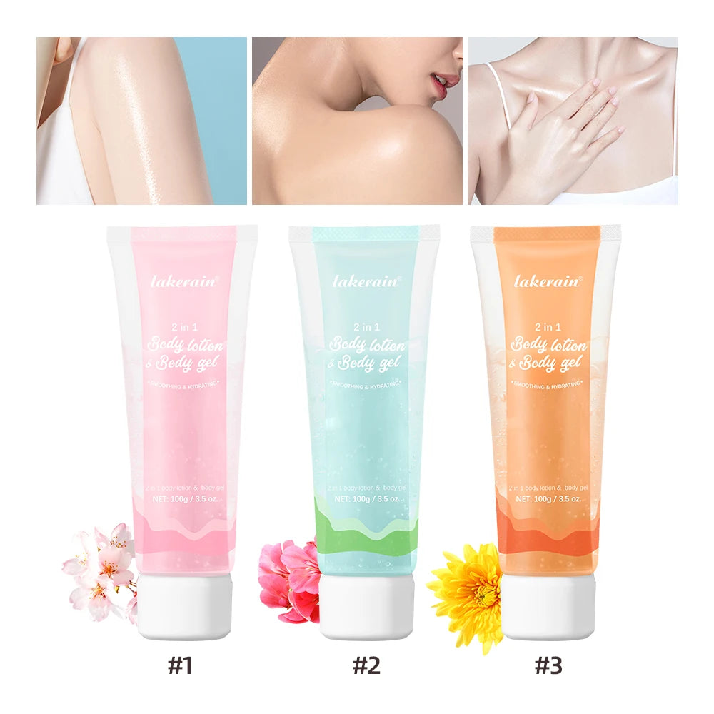 2-in-1 Body Lotion Body Gel Nature Lock Water Anti Aging Brightening Repairing Improve Skin Elasticity Double-tube Body Lotion Oasis Select