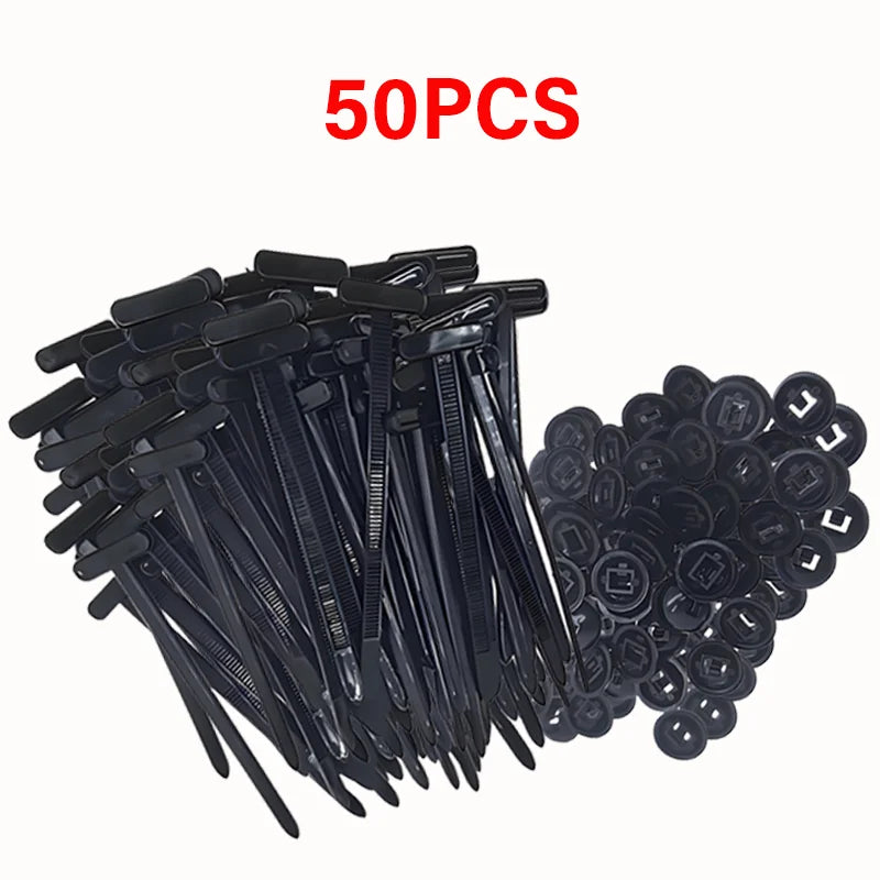 Universal Nylon Cable Tie Buckle Auto Fastening Straps Multi-Purpose Cable Clip Heavy Duty Self-Locking Nylon Zip Ties Holder Oasis Select 50PCS