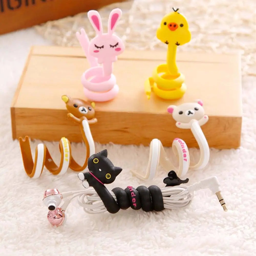 Cable Cartoon Phone Line Earphone Cord Organizer Headphone Cable Clip Cable Winder Wire Winder Cable Organizer Cable Clamp Oasis Select