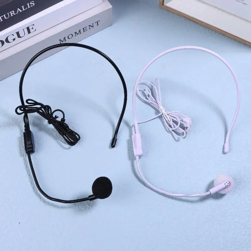 1Pcs 3.5mm Plug Microphone; Wired Speech Teaching Headset for Meetings Oasis Select