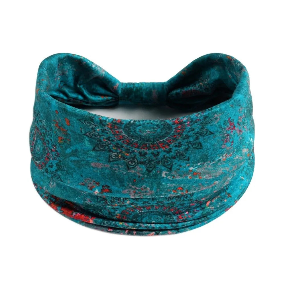 Soft Knot Boho African Headband Elastic Sweat Absorbent Wide Headbands Turban Headwrap Hair Accessories Oasis Select 6