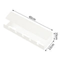 Under Desk Cable Management Cable Tray Under Desk With Clamp Power Strip Cord Holder Holder No Drilling Sturdy Spac Oasis Select WHITE