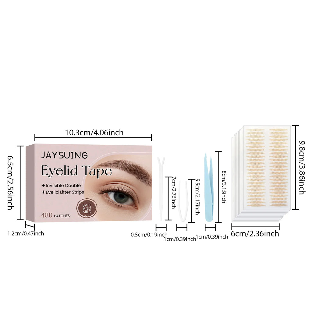 480pcs Invisible Eyelid Tape – Natural Eye Lift Strips Eyelid Lift Tape Oasis Select