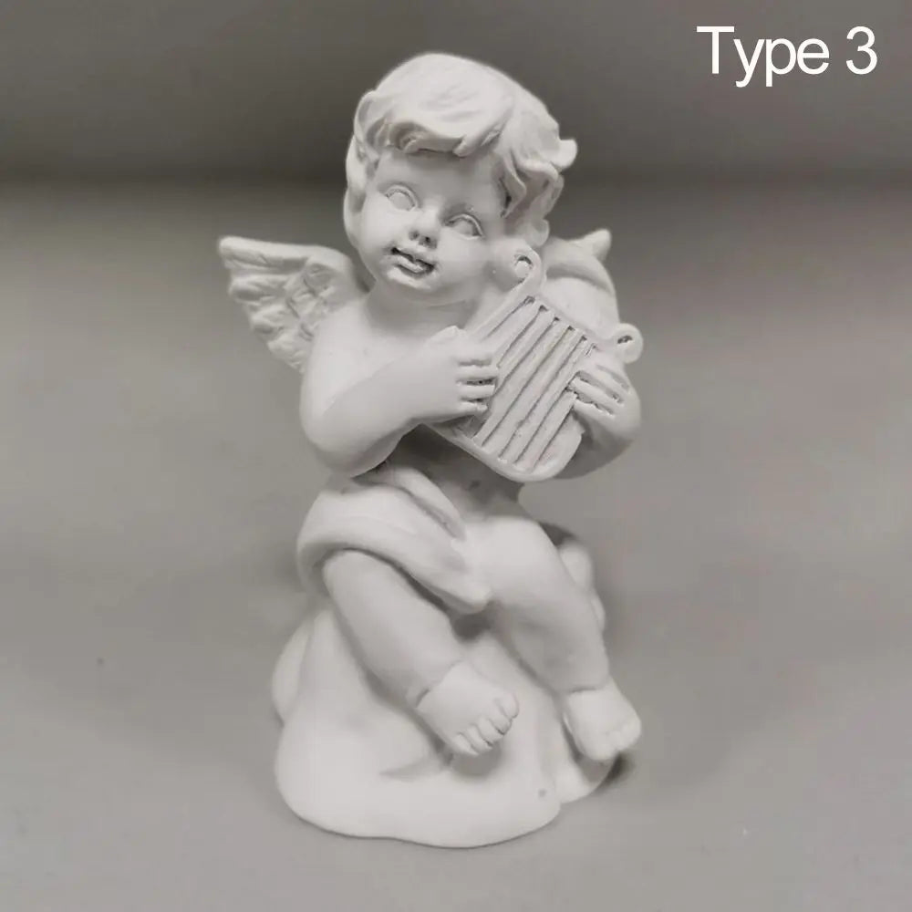 Mini Cupid Figurines Plaster Sculpture Greek Mythology Statue Nordic Style Angel Gypsum Portraits Desktop Ornament Oasis Select Type 3