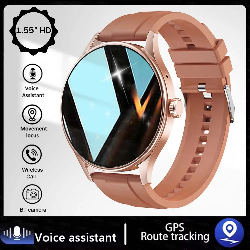 UXEX 1.55" Smart Watch – BT Calls, Fitness & Health Tracker