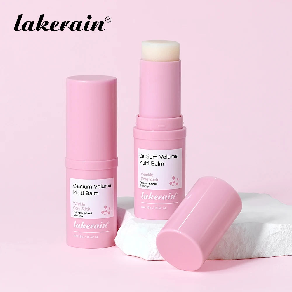 Lakerain Calcium Volume Multi Balm Improve Eye Wrinkle Cream Texture Stick Deep Moisturizing Non-Sticky Brighten Eye Skin Care Oasis Select 2 pcs