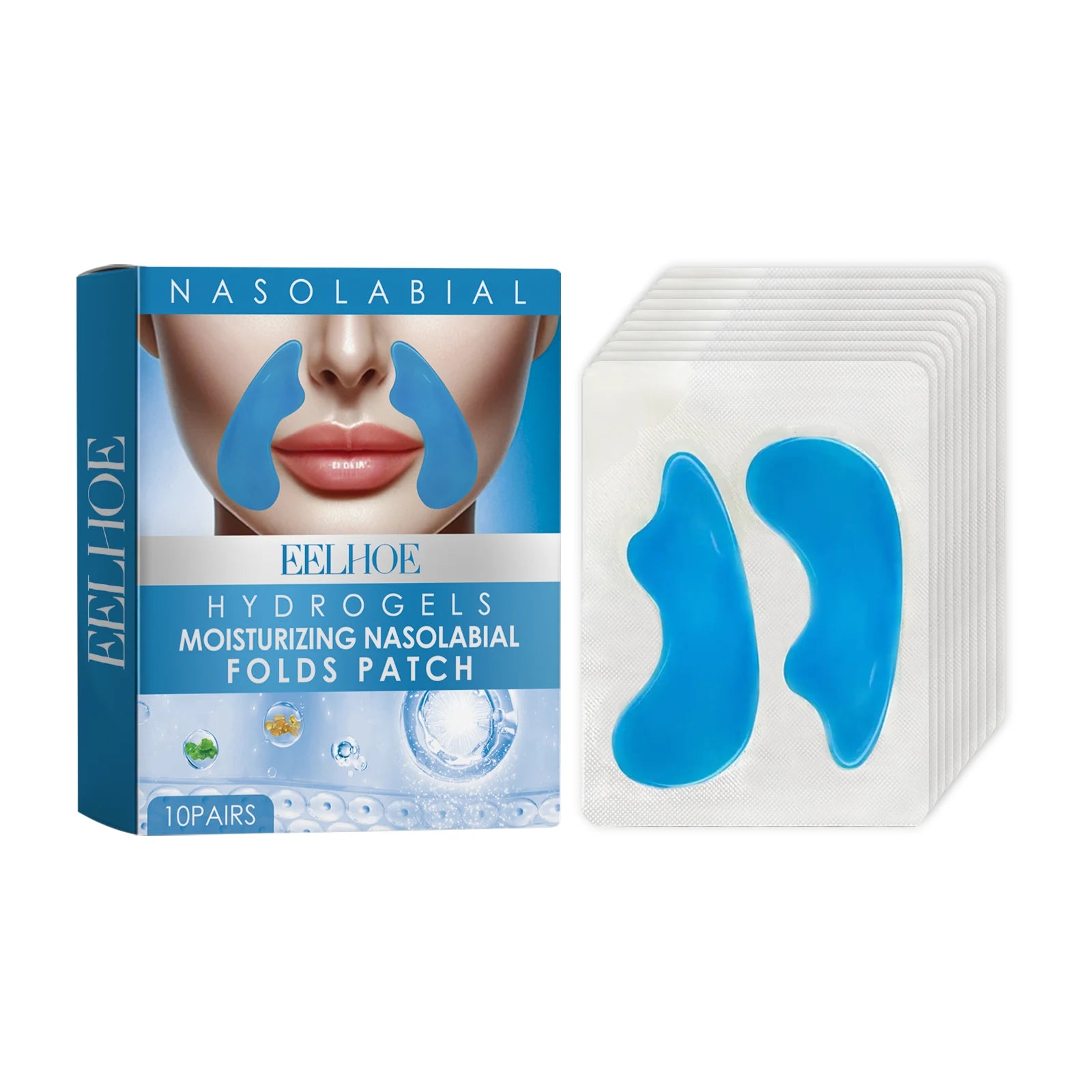 Moisturizing Nasolabial Folds Patch Lifting Firming Fade Fine Lines Facial Skin Moisturizing Hydrating Smile Lines Gel Patches Oasis Select 1 Boxed