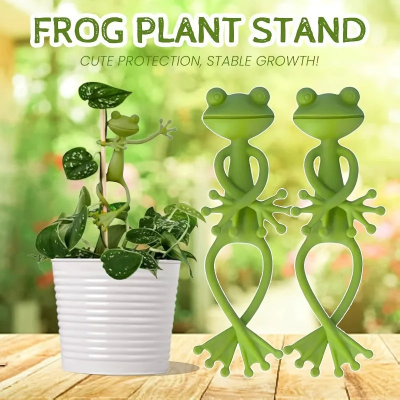1/2/5pcs Frog Plant Stand Green Frog Plant Supports Cute Stable Support for Small Potted Plants Succulents Planter Decorations Oasis Select Red