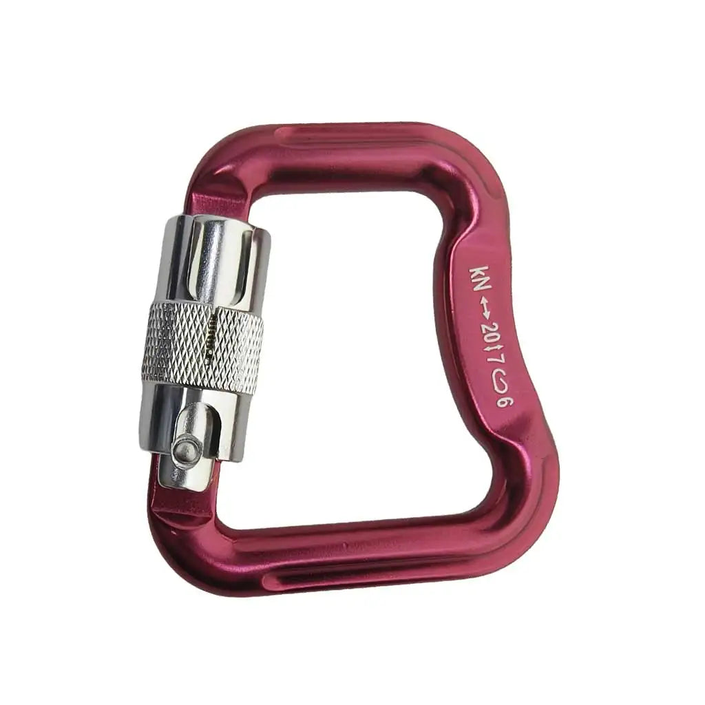 20KN Twisted Lock Paragliding Carabiner Paraglider Parachute Auto Lock Climbing Abseiling Carabiner Clasp Oasis Select Red