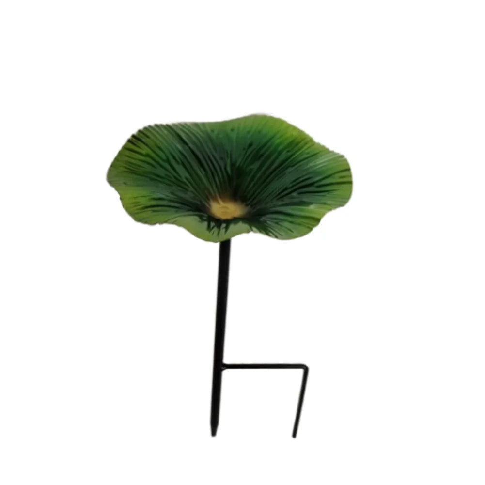 Flower Shaped Bird Feeder And Bath Metal Garden Decor For Outdoor Wildlife Watching Bee Watering Station Oasis Select Green