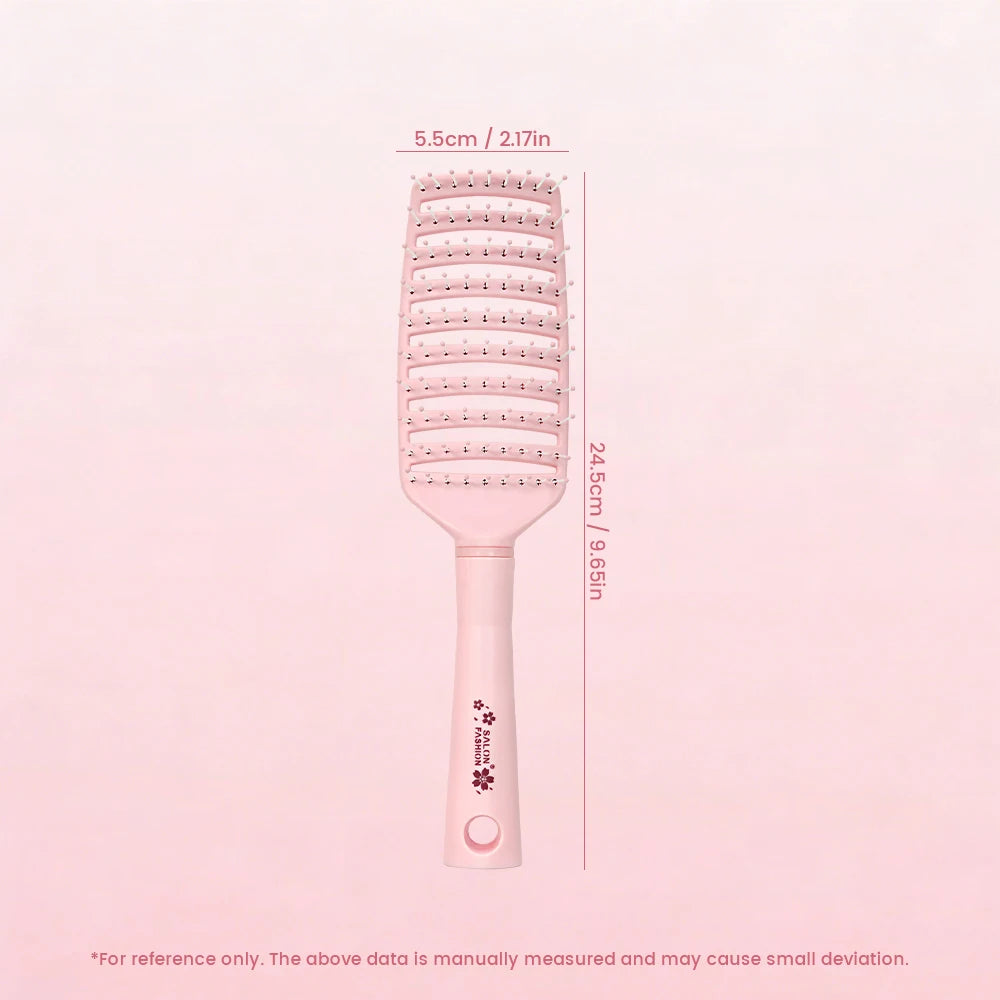 Cherry Blossom Pink Vent Hair Brush – Round-Tip Bristles Vent Hair Brush Oasis Select