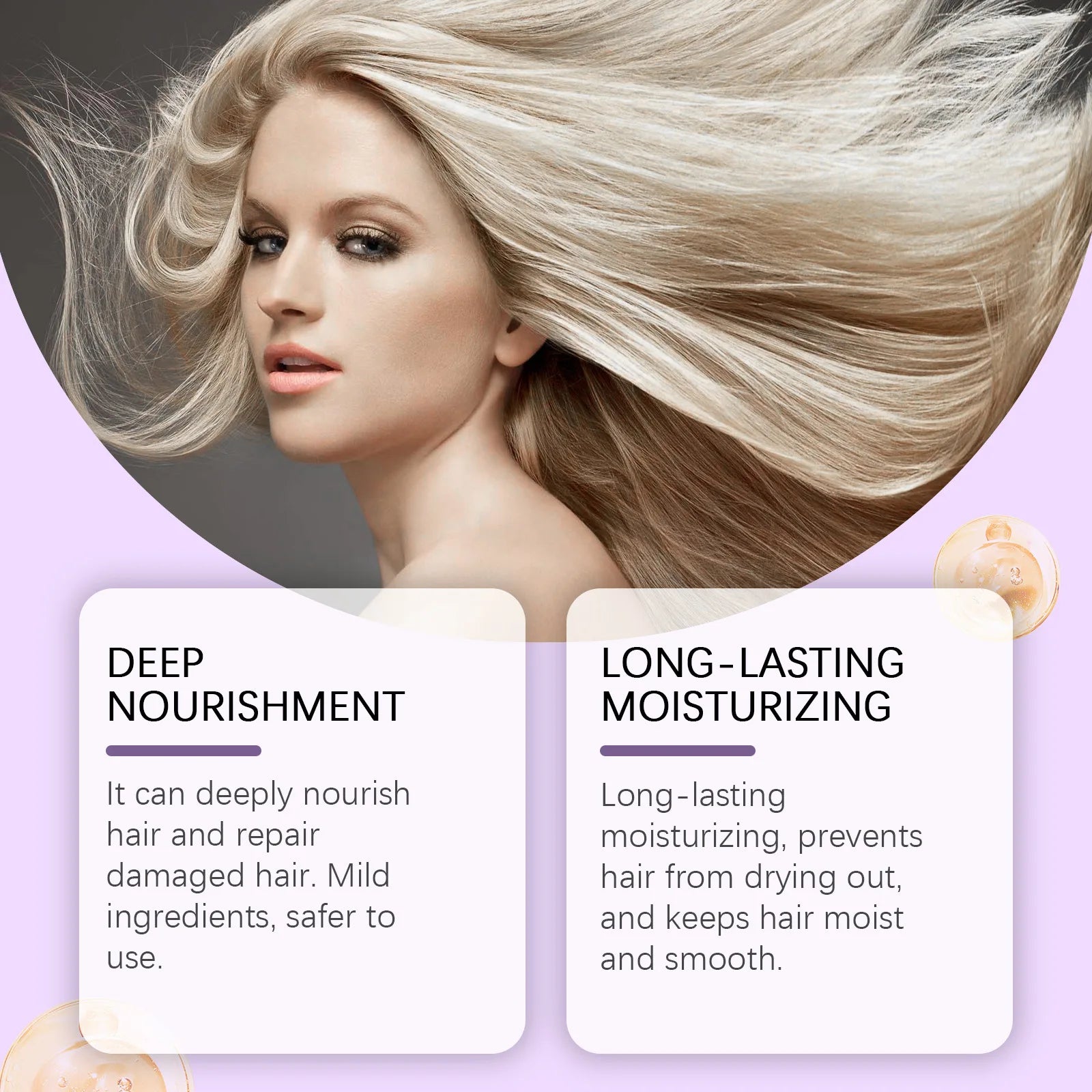 HOEGOA Purple Hair Mask – Anti-Brass Toner for Blonde & Silver Purple Toning Hair Mask Oasis Select