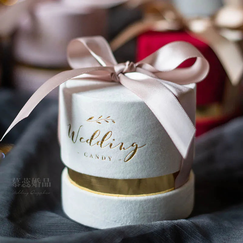 Velvet Candy Box Reusable Gift Box Packaging Wedding Candy Box Versatile Ins Gift Bag For Festival Home Decor Jewelry Storage Oasis Select white-S Other
