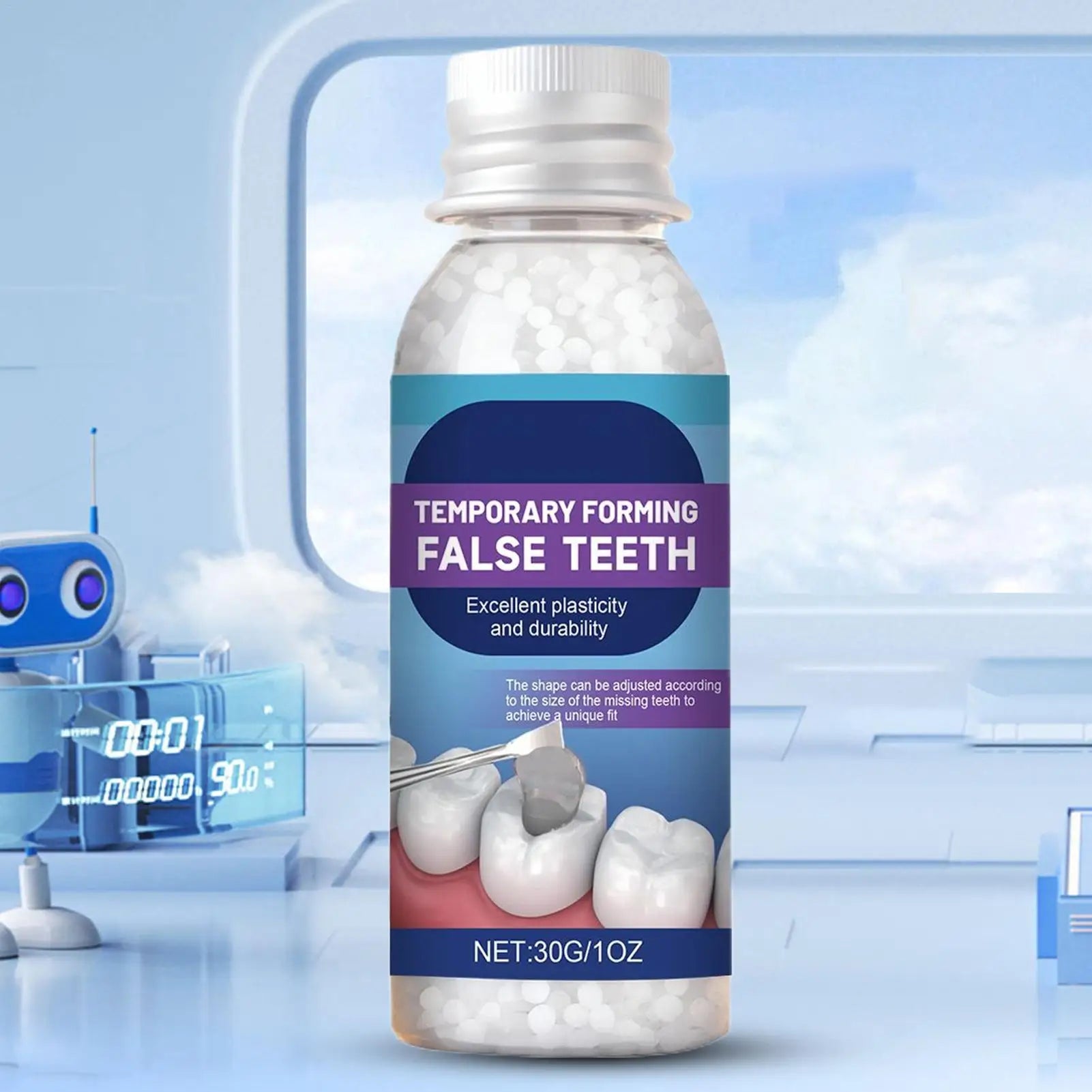 Teeth Repair Glue 30g Pliable Strong Hold Bonding Glue for Loose Teeth for Adults Women Beginners Men Home School Commuting Oasis Select CN