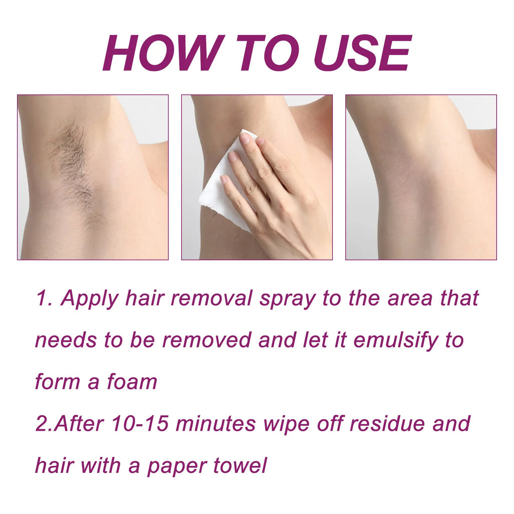 OceAura Painless Hair Removal Spray – Depilatory Mousse Cream Depilatory Mousse Spray Oasis Select