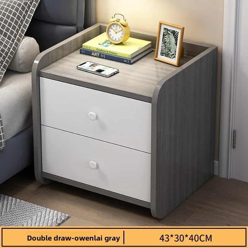 Multi-functional Household Goods Bedside Table Small Storage Locker Bedroom Bedside Gap Small Cabinet Oasis Select Double Draw E
