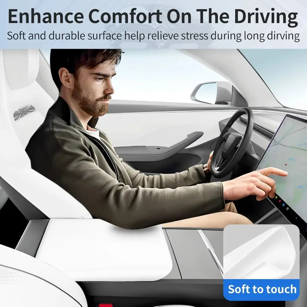 Waterproof Stain Resistant For Tesla Model Y Juniper Model 3 Highland Center Console Cover Non Slip Armrest Protector Interior Oasis Select