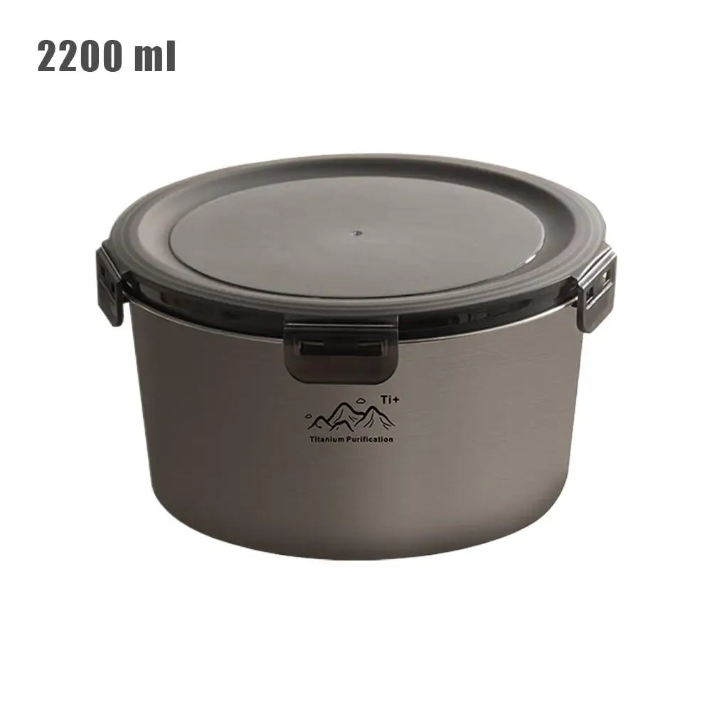 Titanium Airtight Food Storage Bowl with Lid – Ultralight Titanium Food Container Oasis Select 2200ml