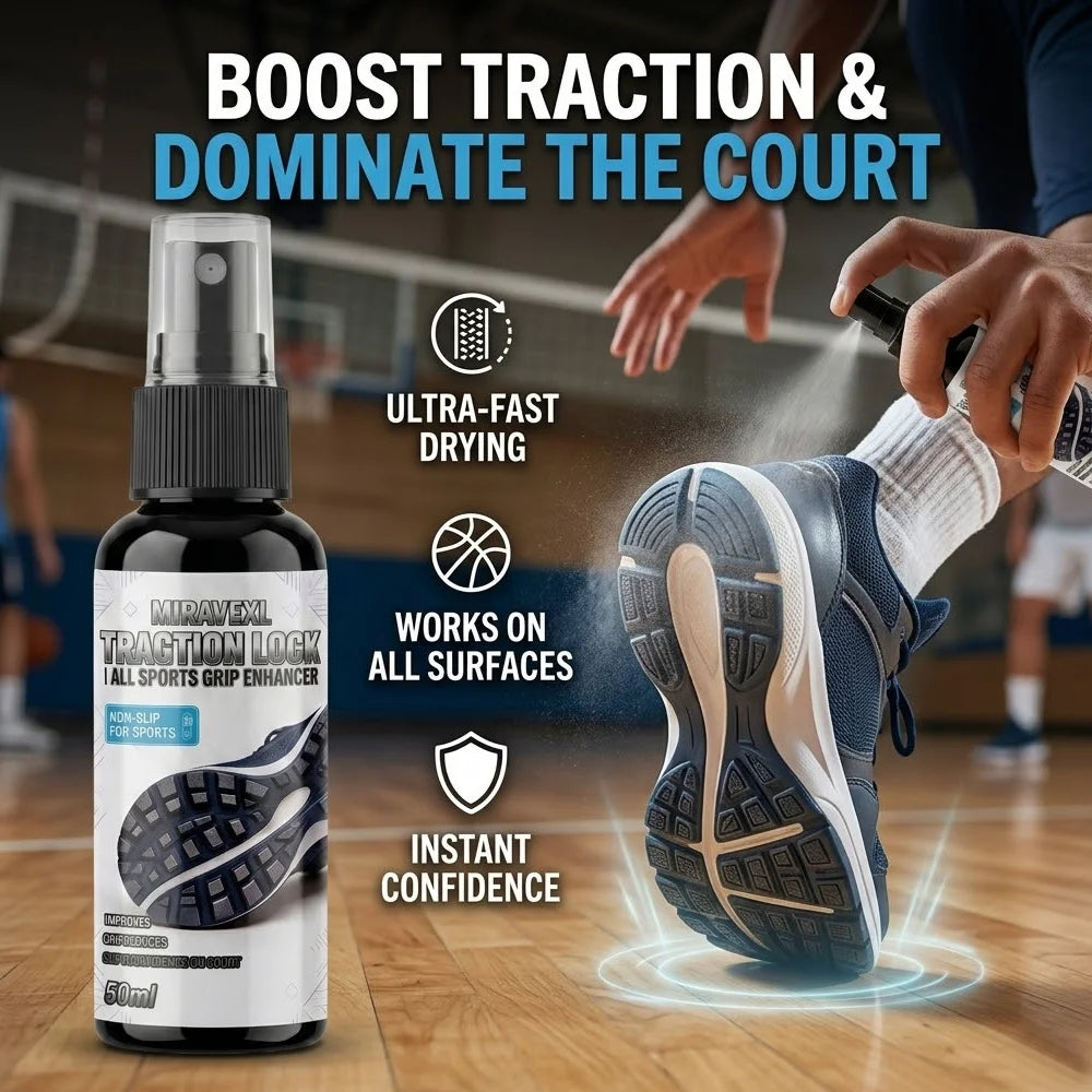 Shoe Grip Spray 50ml Anti-Slip Traction Enhancer Non-Slip Sole Liquid Athletic Footwear Fits Basketball Volleyball Tennis Sports Oasis Select