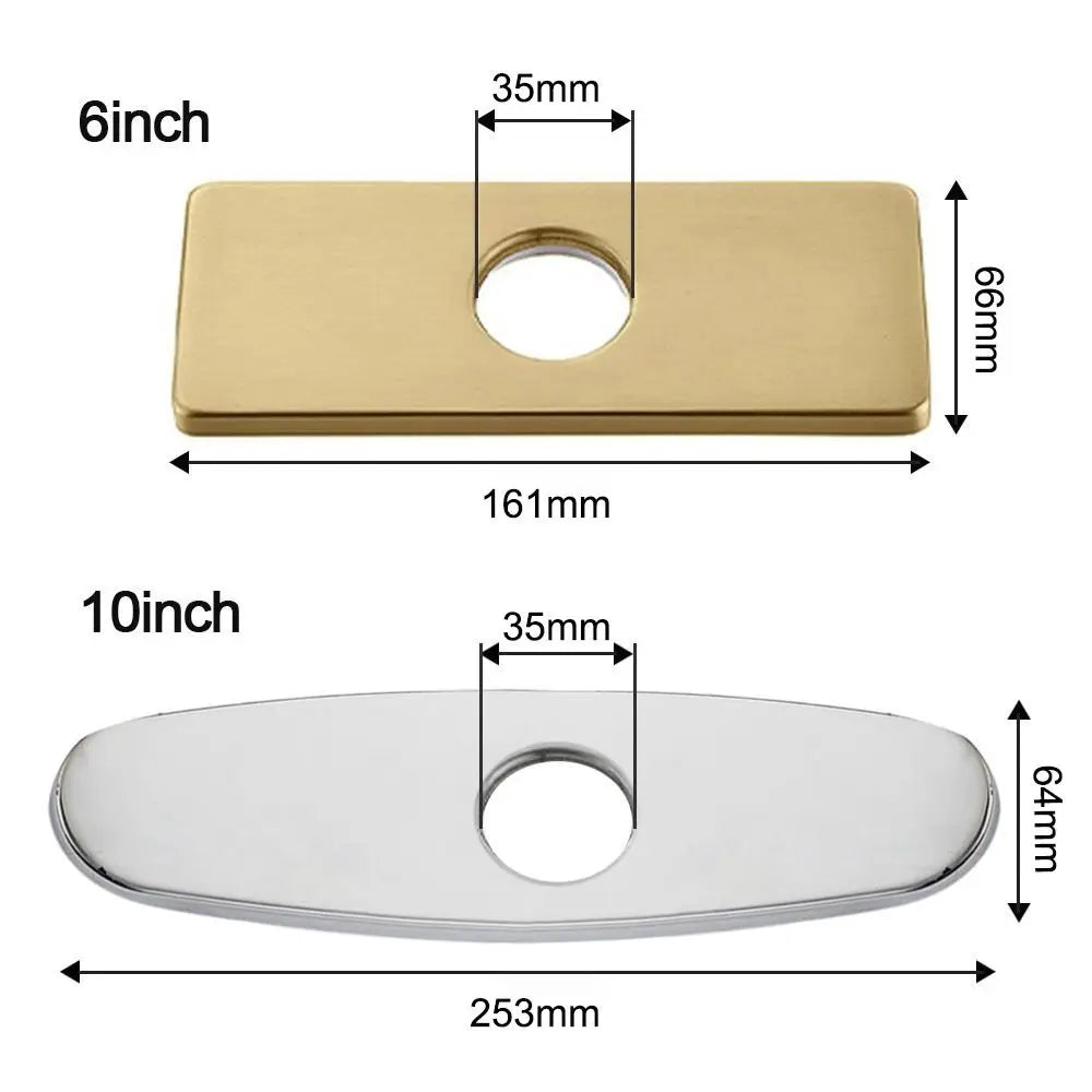 1PC Faucet Plate Hole Tap Cover Deck Plate Stainless Steel Bathroom Kitchen Sink For Most Single Hole Faucet Decorative Panel Oasis Select