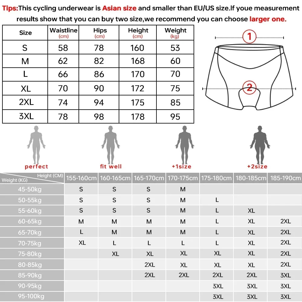 X-TIGER Cycling Shorts With 5D Gel Pads Breathable Mesh Cycling Underwear Shockproof MTB Boxer Bike Shorts Oasis Select