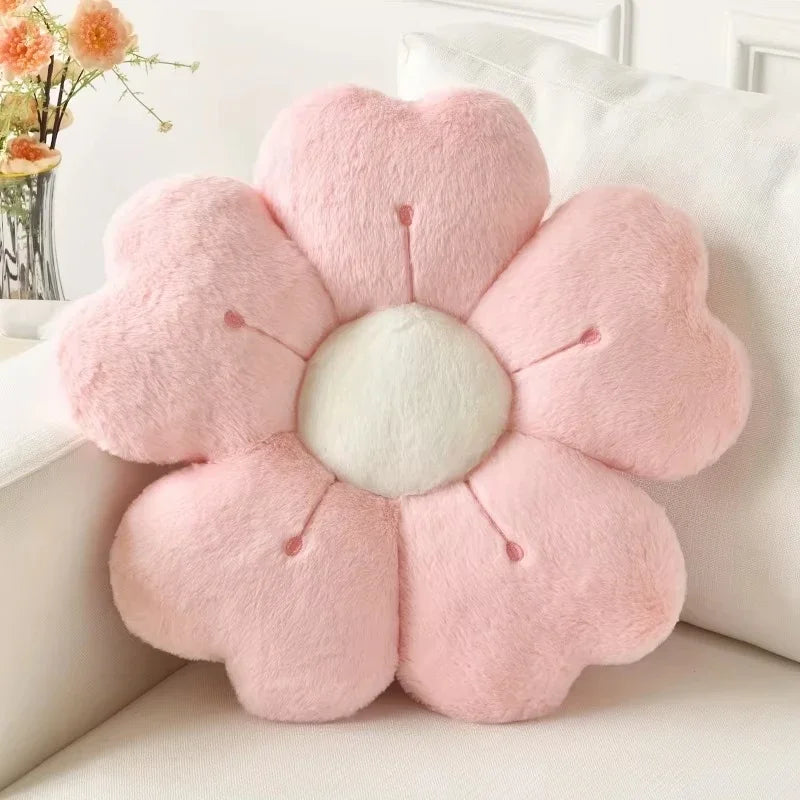 Flower-Shaped Plush Throw Pillow - Comfortable and Cute Mattress and Sofa Decor Cushion, Chair Cushion floor cushion Oasis Select Pink