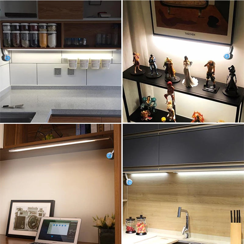 LED Light Bar Touch Sensor Dimming Swtich EU/US Power Plug Led Night Light for Kitchen Wardrobe Cabinet Lighting 30cm/40cm/50cm Oasis Select