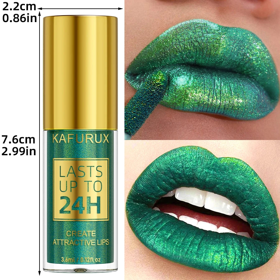 KAFURUX Metallic Glitter Lip & Eye Pencil – 3 Shades Waterproof