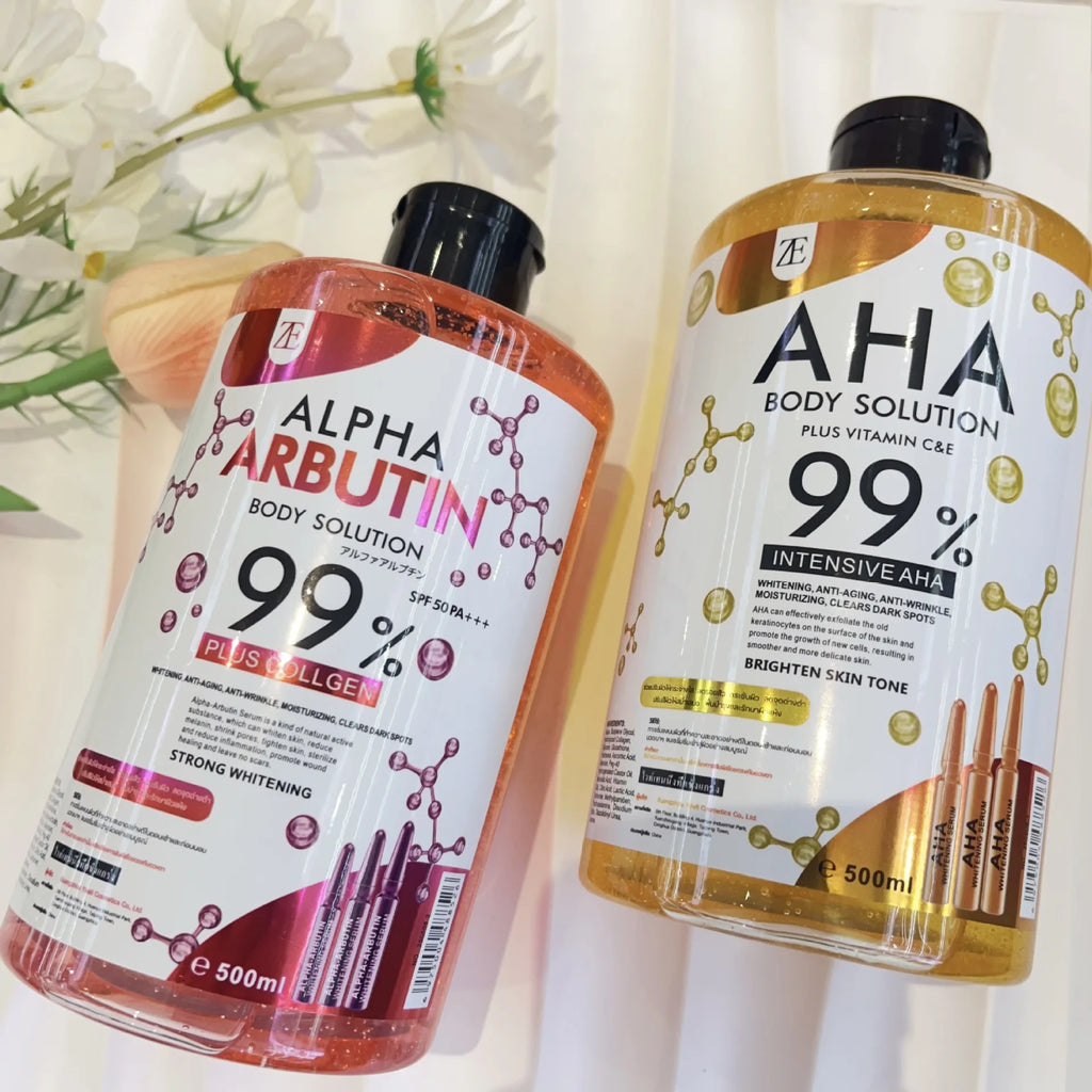 500ml AHA Body and Face Serum Water Moisturizing and Smoothing Facial Skin Arbutin Body Essence Water Oasis Select