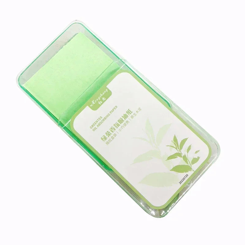 Oily Paper Face Cleansing Makeup Tool Face Oil Blotting 300PcsFace Oil Absorbing Paper Summer Oil Control Wipes Absorbing Sheet Oasis Select 300pcs Green tea