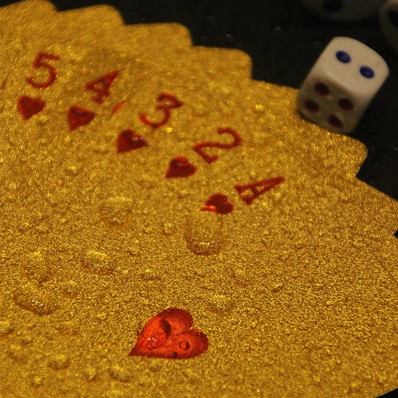 Gold Foil Skull PVC Playing Cards – Waterproof Poker Deck Playing Card Deck Oasis Select
