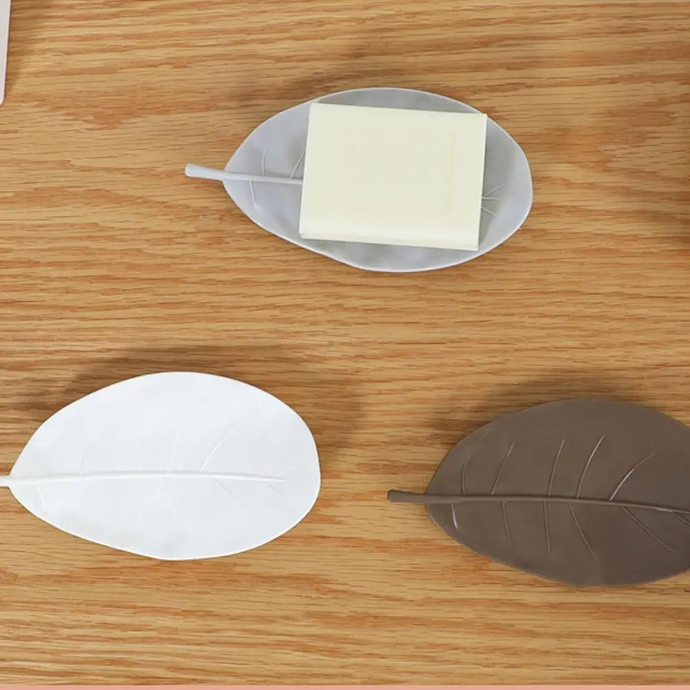 Creative Leaf Shape Soap Dish Storage Holder Stand Tray Fashion Soap Box Durable Storage Rack Bathroom Kitchen Sink Organizer Oasis Select