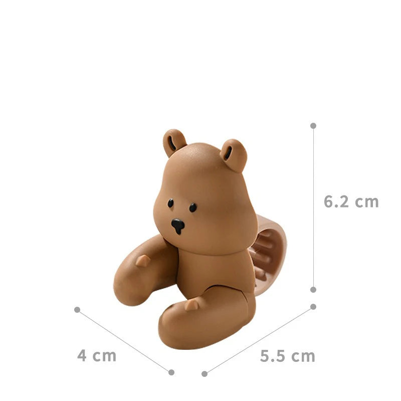 Creative Silicone Duck Anti-collision Door Stopper 3D Duck Door Handle Protective Cover Bedroom Study Silent Door Stopper Oasis Select Khaki Bear