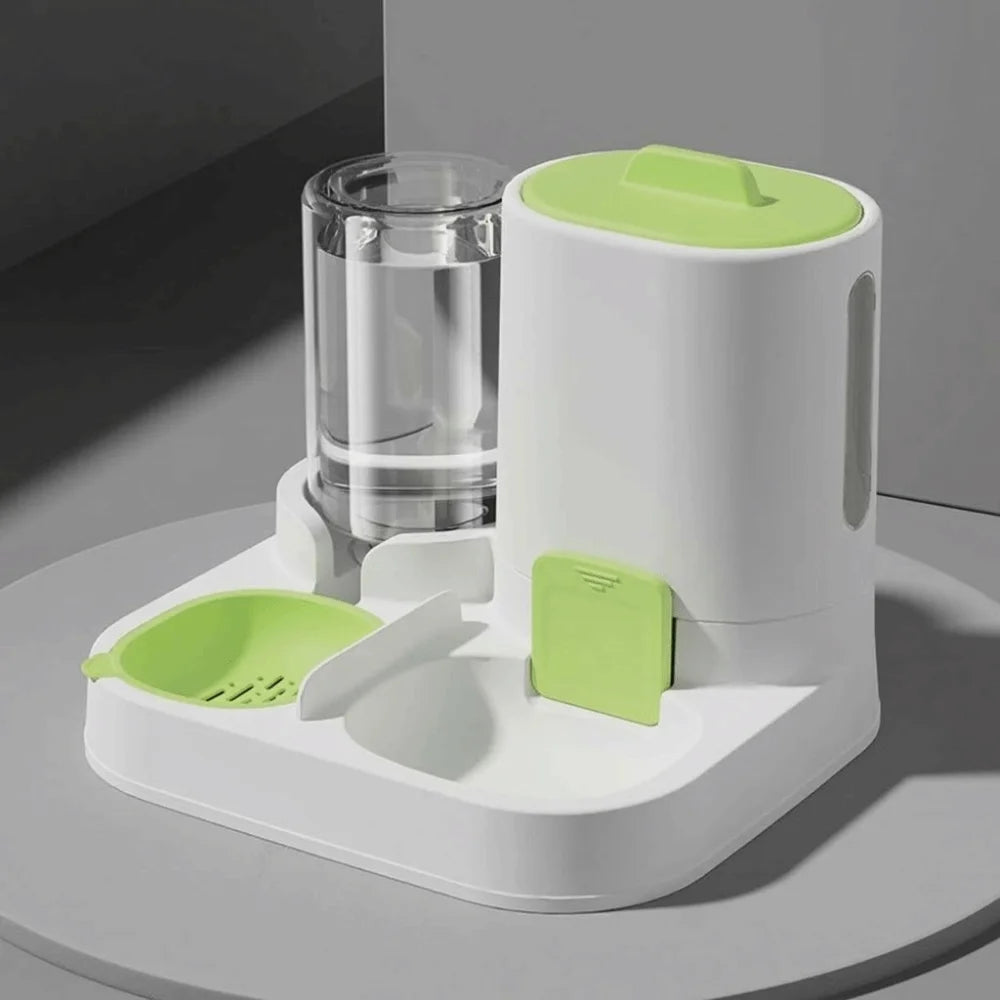 2-in-1 Automatic Dog Feeder & Water Dispenser | Large Capacity Automatic Pet Feeder Oasis Select Green