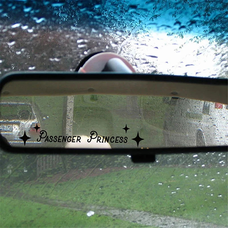 Decorative Princess Mirror Decal for Auto Interior; 1PC Cute and Funny Vinyl Art Sticker Oasis Select