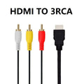 1.5M HDMI-Compatible HDTV Male To 3 rca AV Conversion TV Set-Box DV DVD Audio Video Cable to 3rca Digital Wire Converter Adapter Oasis Select 1.5m